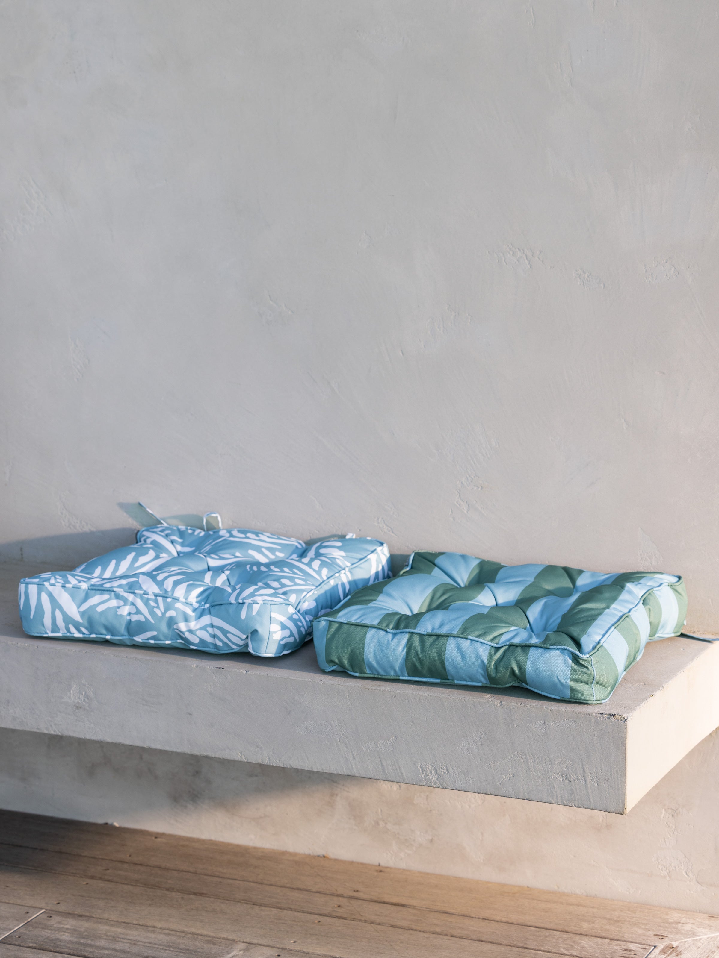 Alfresco Seat Pad | Green Stripe-2