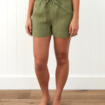 Amalfi Linen Shorts | Cactus-1