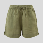 Amalfi Linen Shorts | Cactus-2