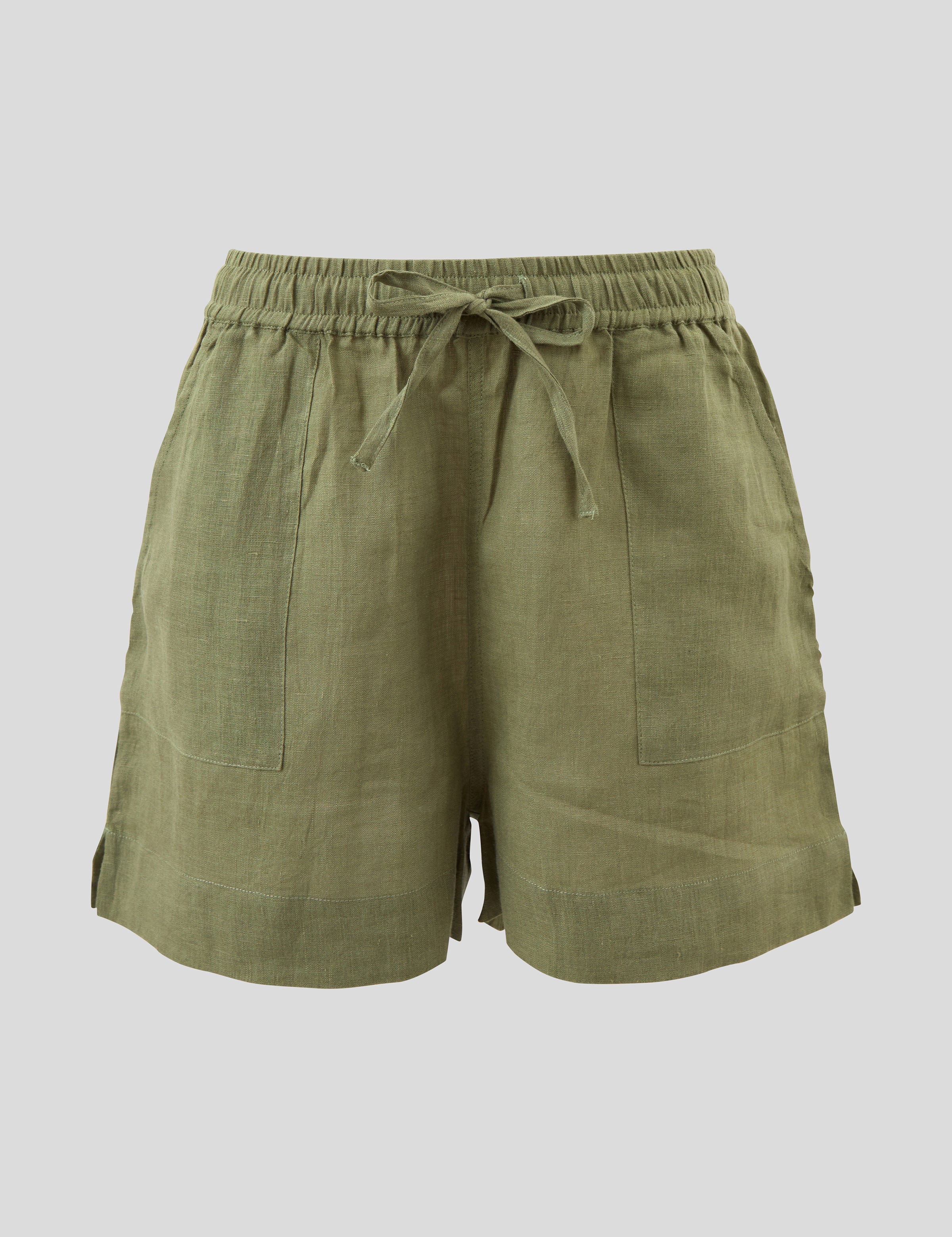 Amalfi Linen Shorts | Cactus-2