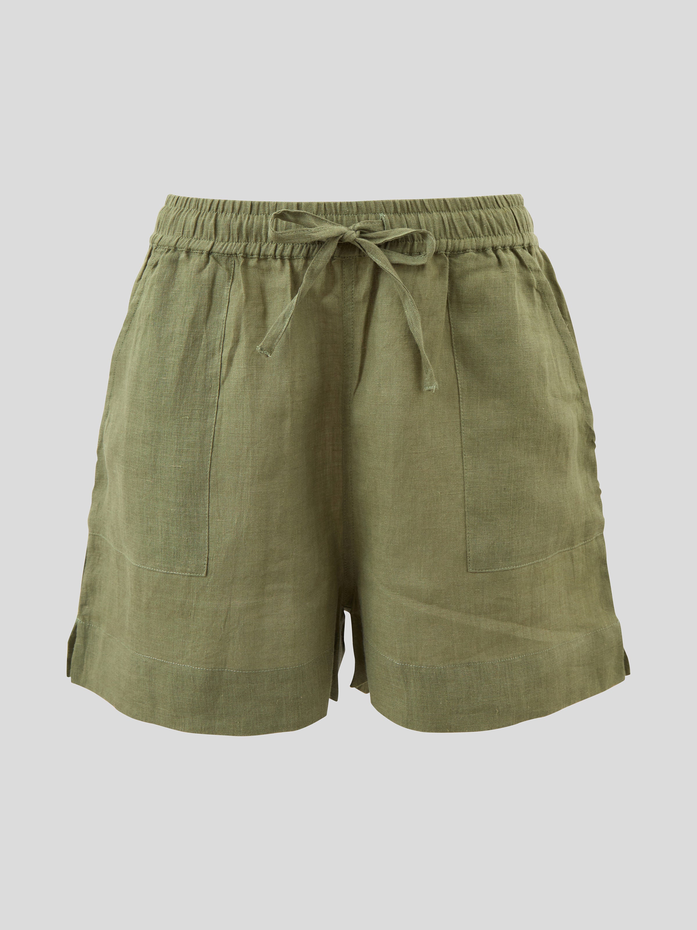 Amalfi Linen Shorts | Cactus-2