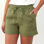 Amalfi Linen Shorts | Cactus-3