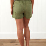 Amalfi Linen Shorts | Cactus-4