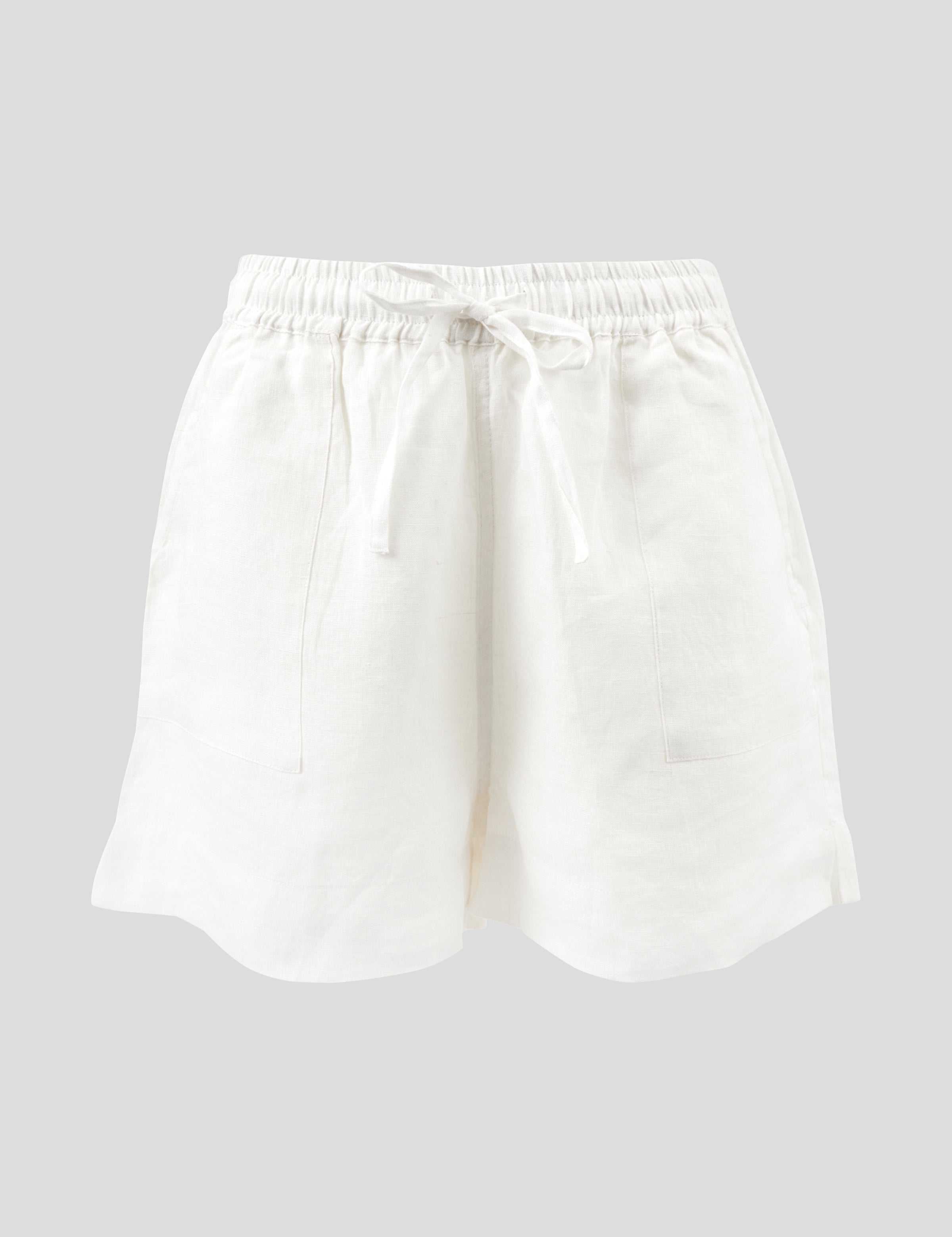 Amalfi Linen Shorts | White-2