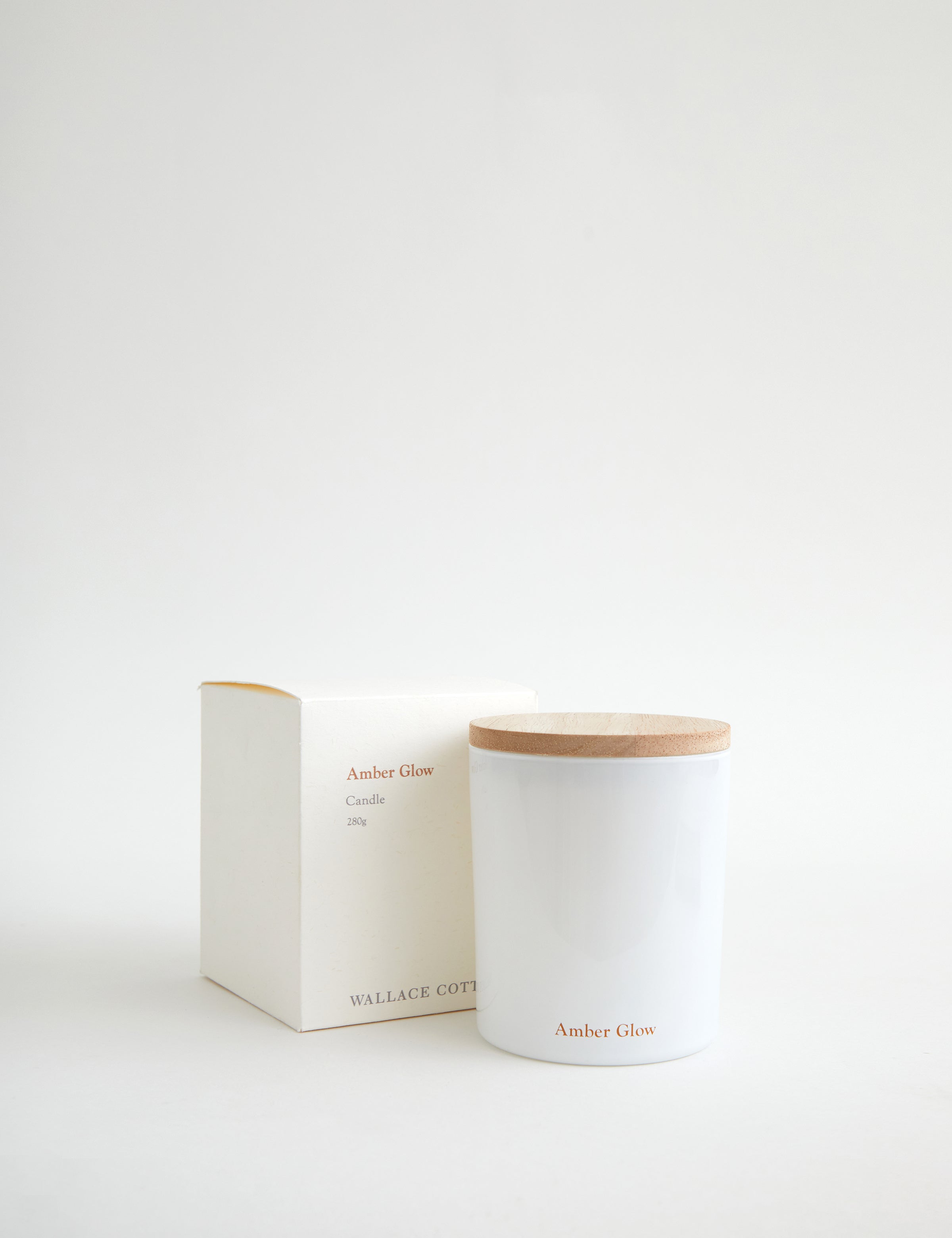 Amber Glow Candle 280gm | White-1