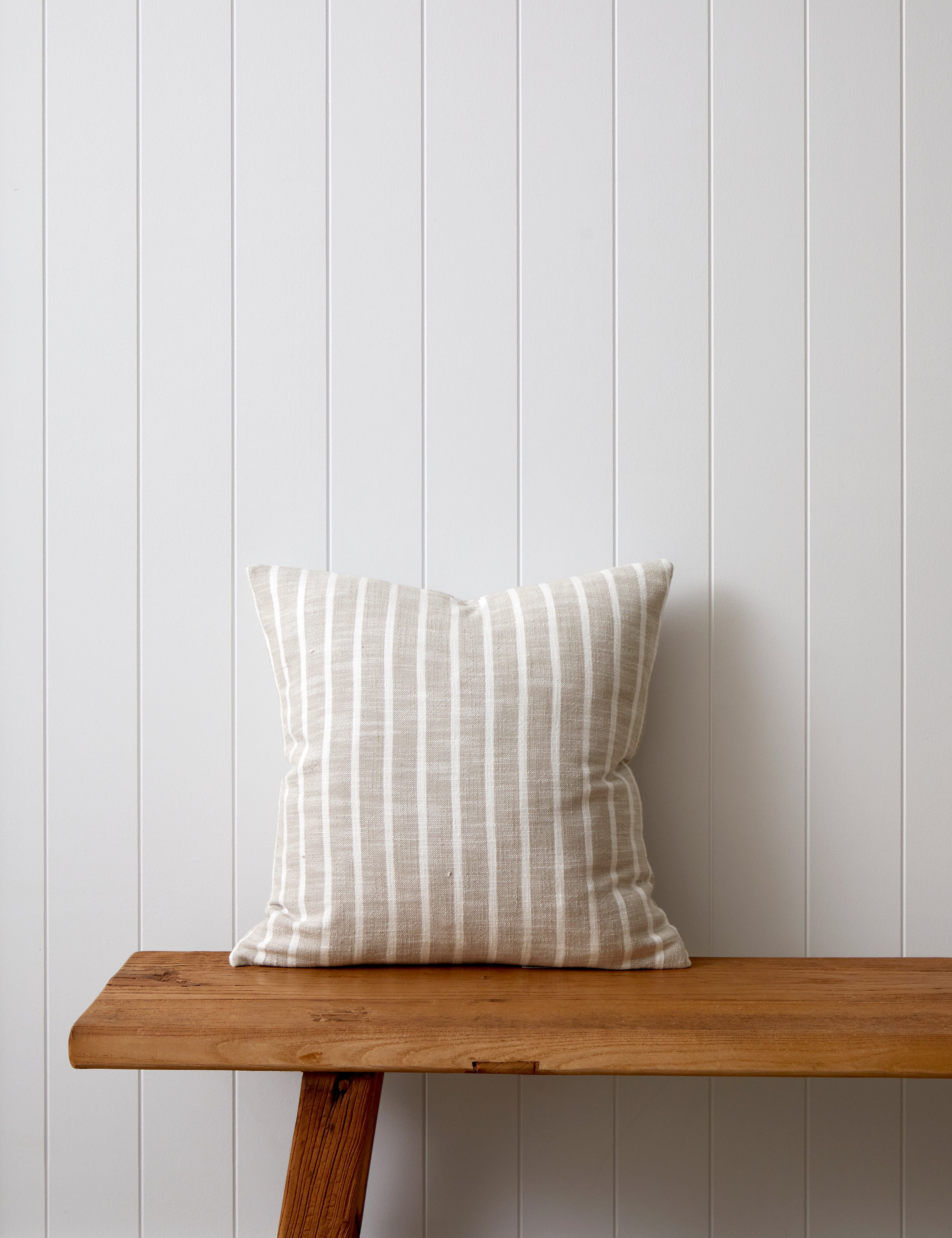 Anderson Square Cushion Cover | Natural Stripe-1