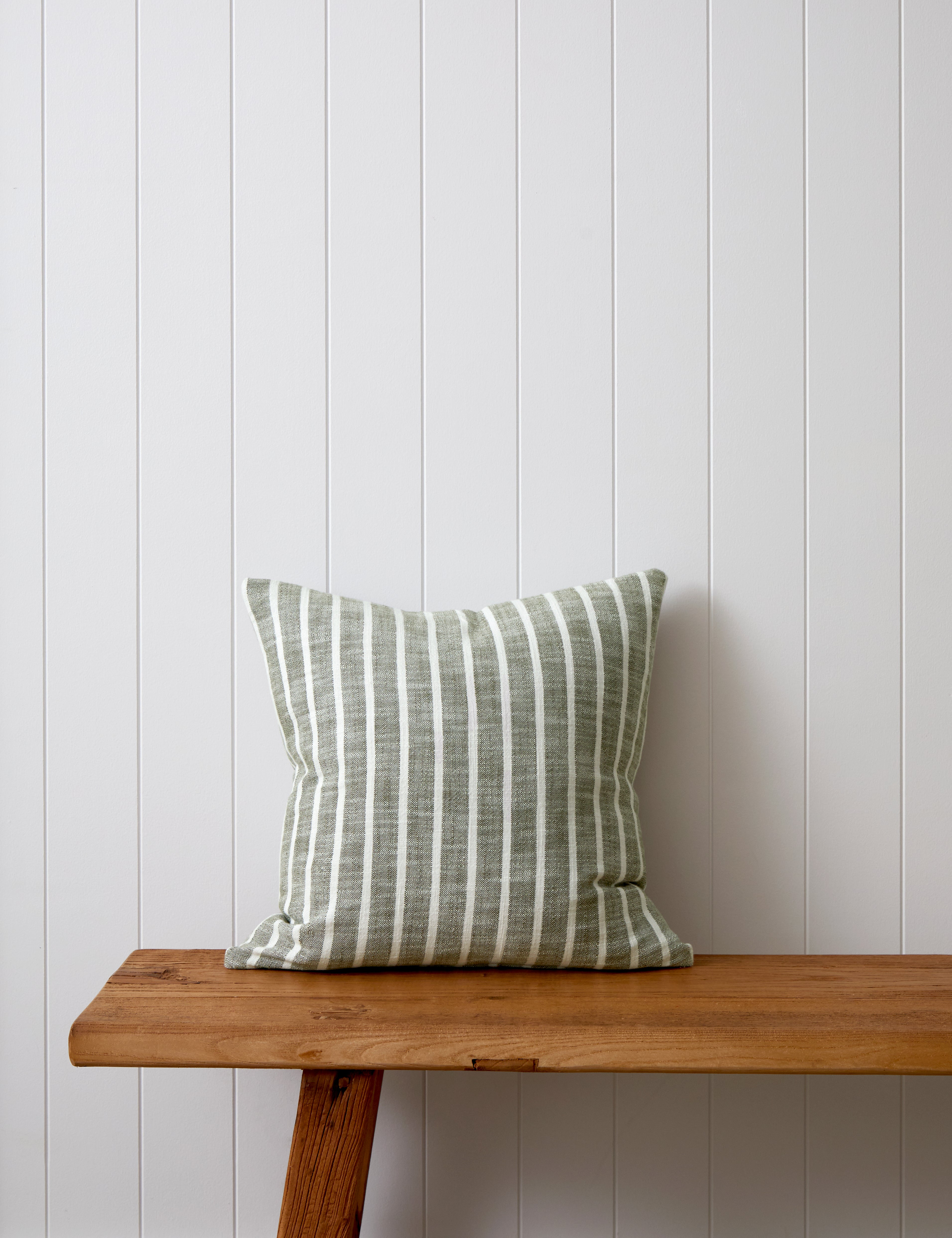 Anderson Square Cushion Cover | Olive Stripe-1