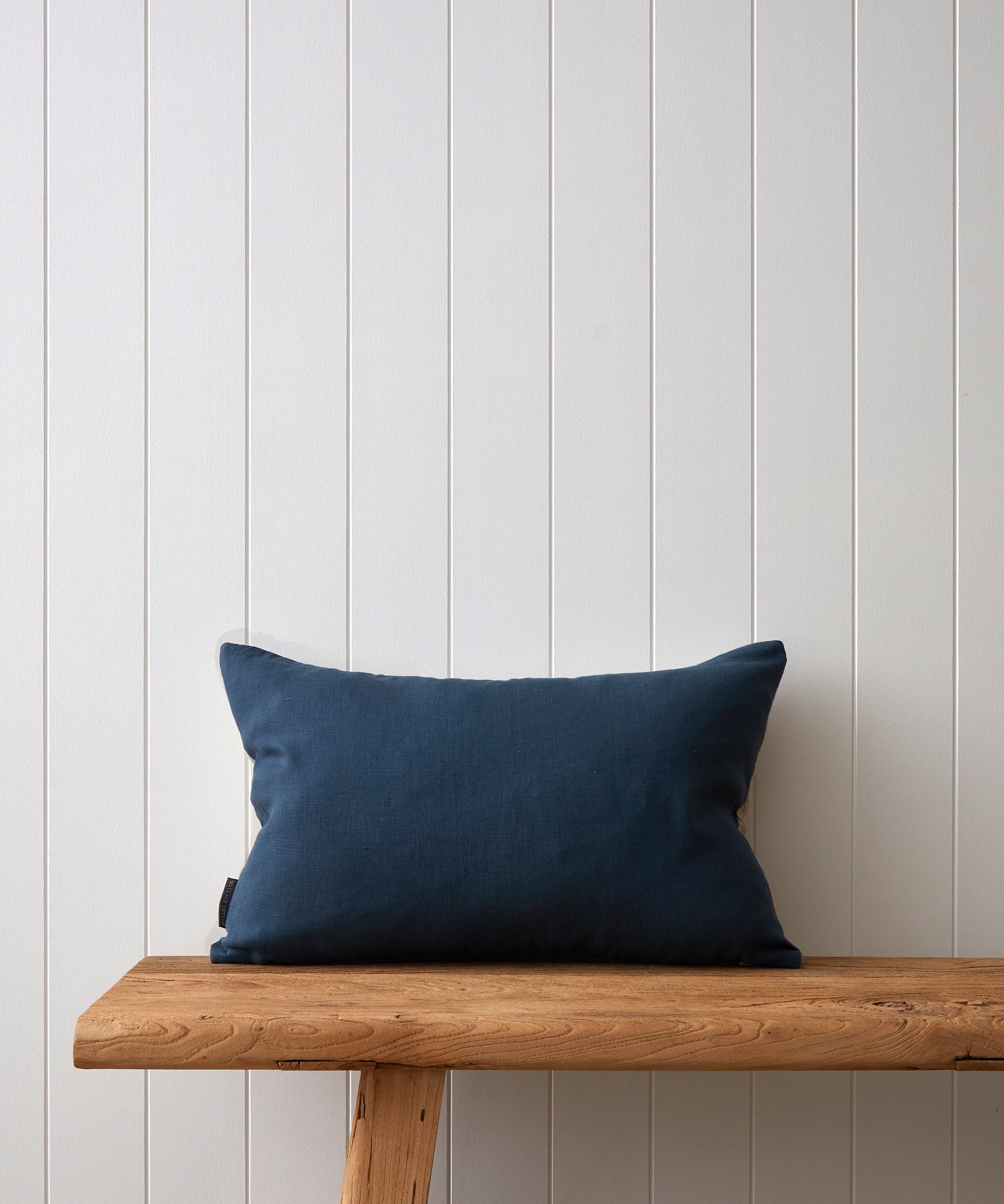 Antoinette Embroidery Rectangle Cushion Cover | Blue Leaf-3