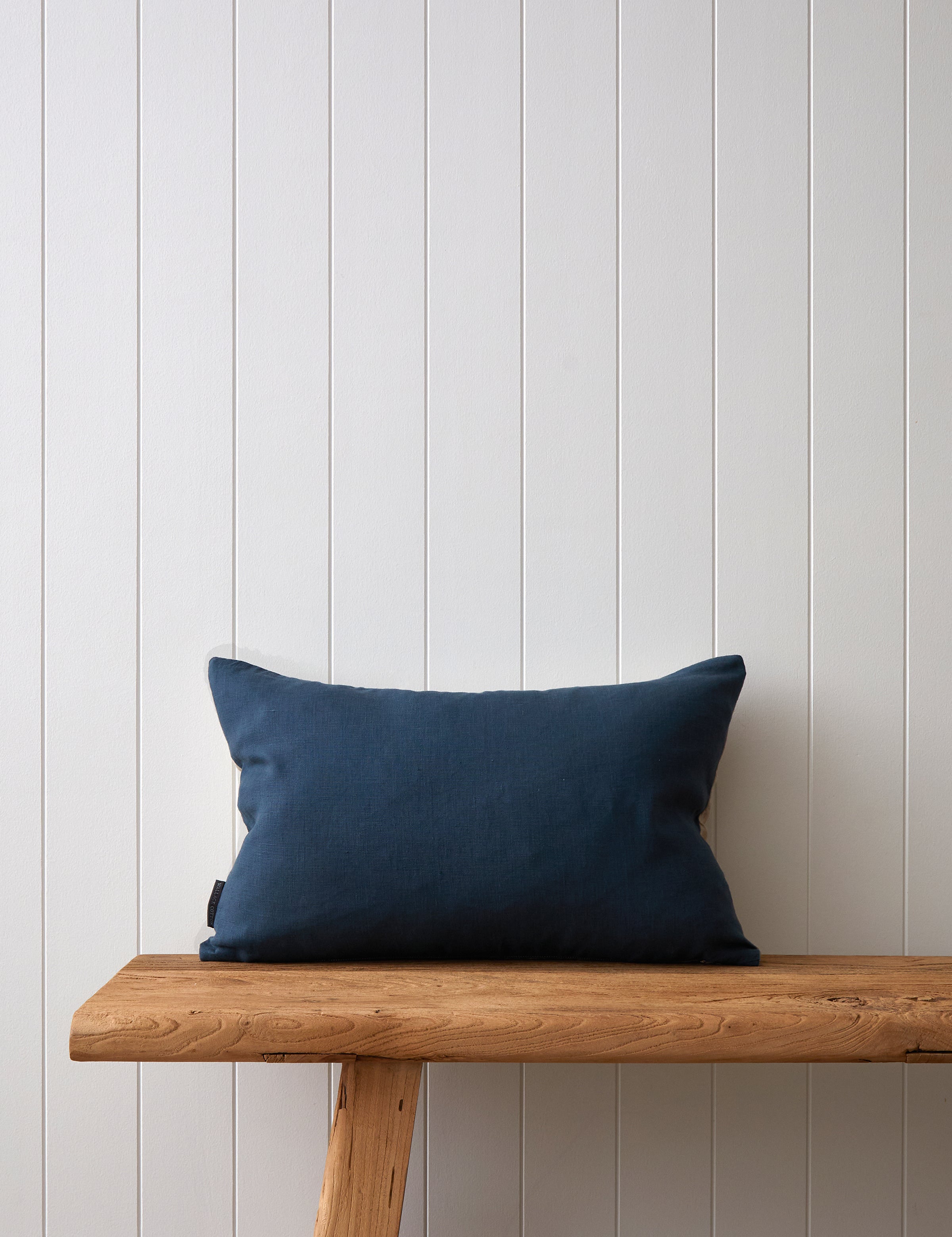 Antoinette Embroidery Rectangle Cushion Cover | Blue Leaf-3