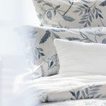 Antoinette European Pillowcase | Blue Leaf-2