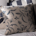 Antoinette Square Cushion Cover | Blue Leaf-2