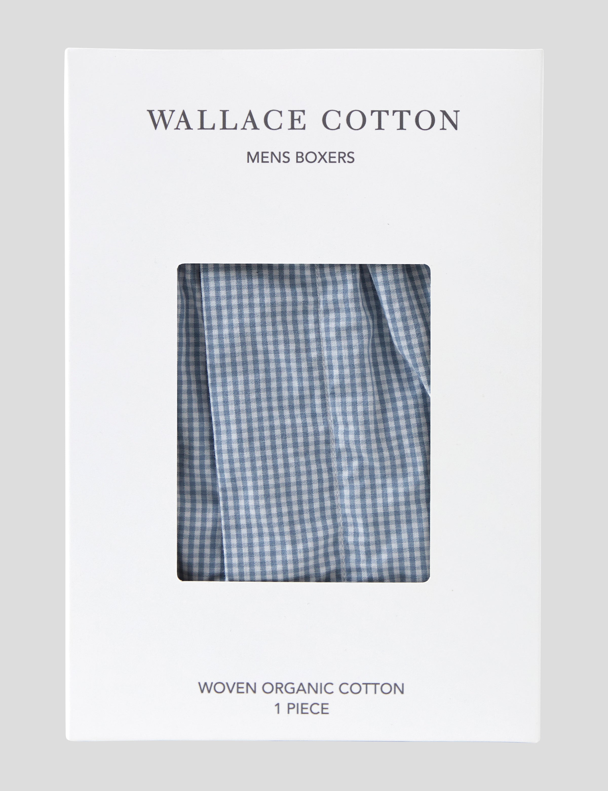 Archer Mens Boxer Shorts | Blue Gingham-2