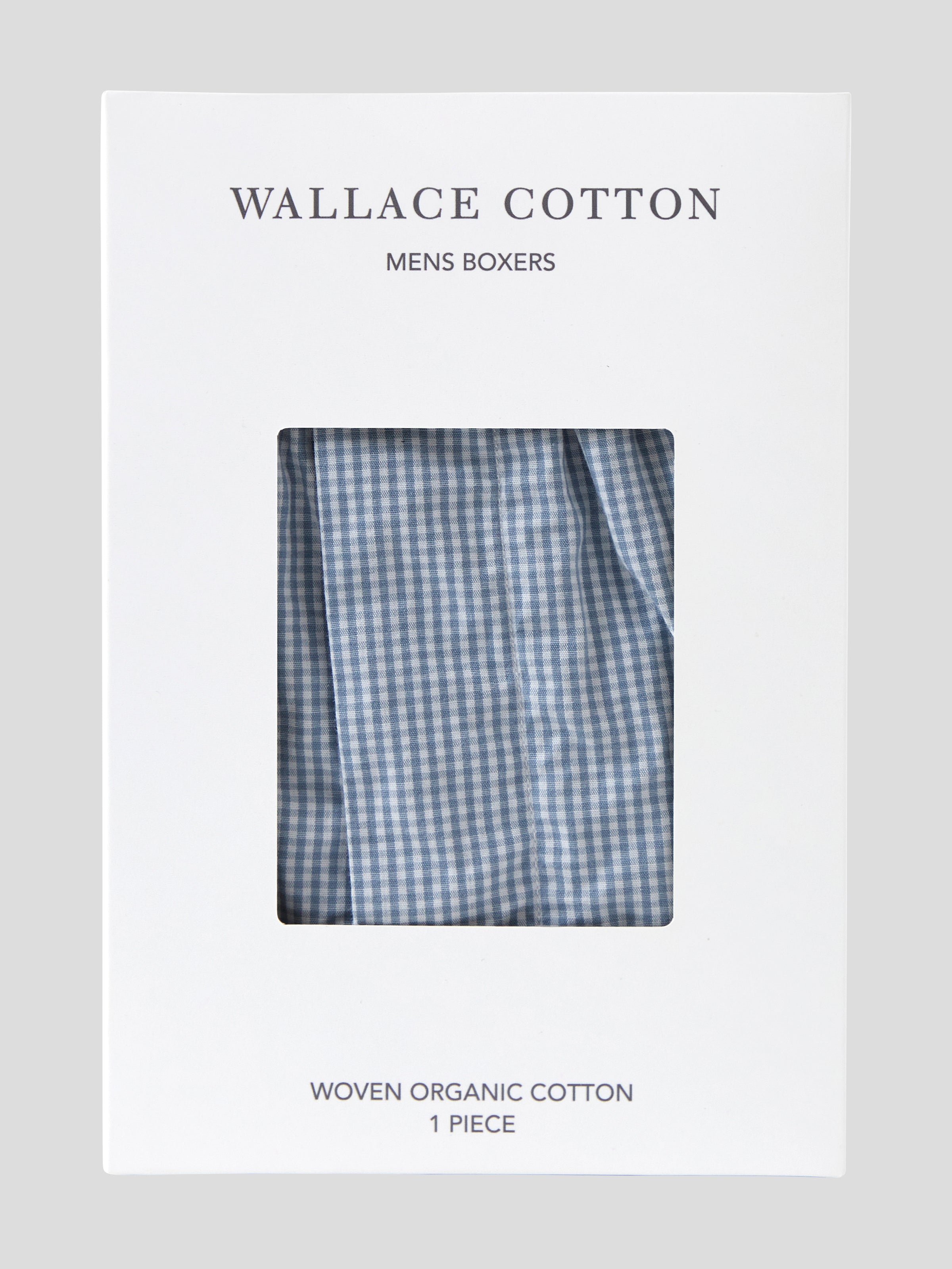 Archer Mens Boxer Shorts | Blue Gingham-2