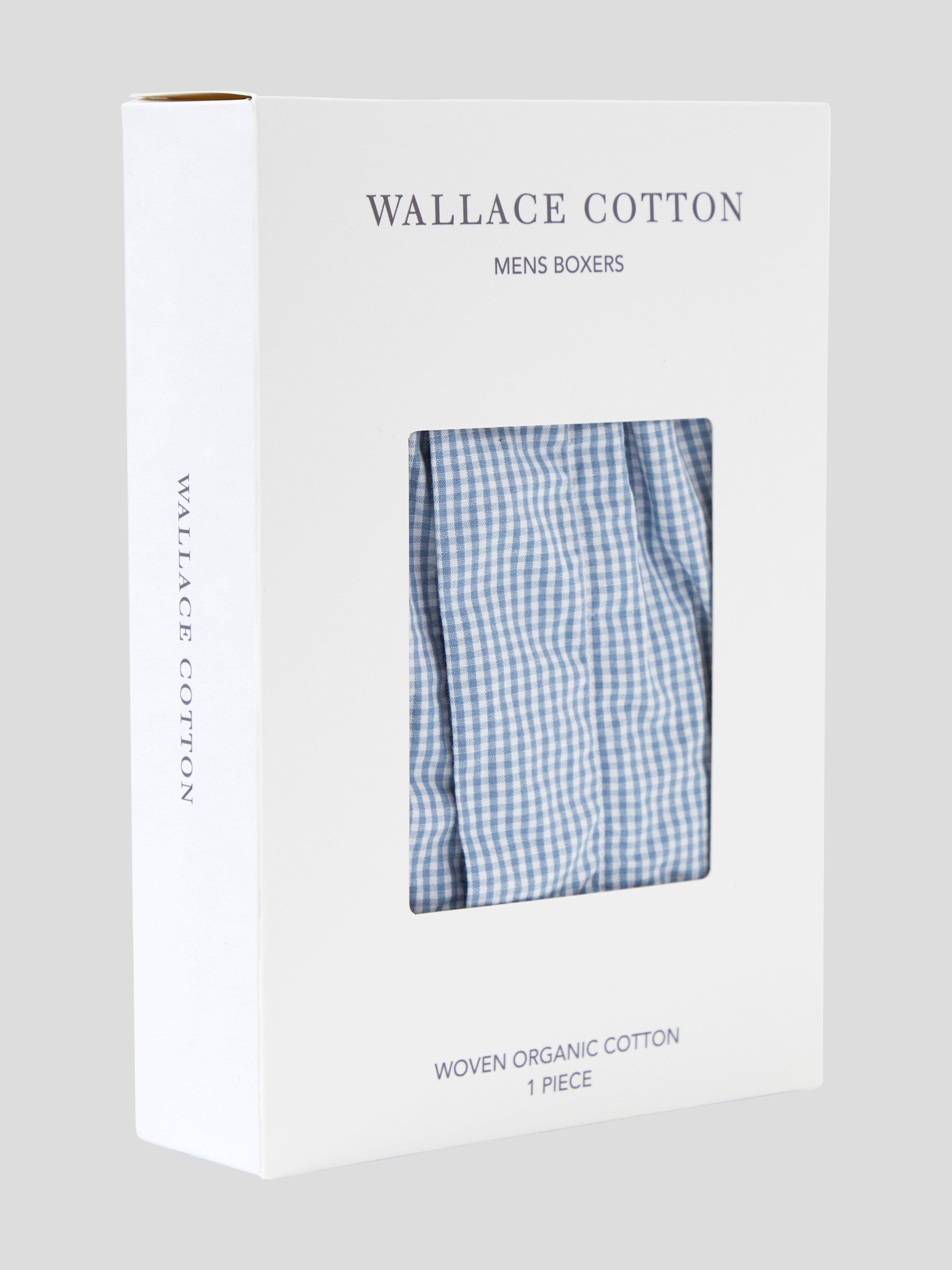 Archer Mens Boxer Shorts | Blue Gingham-3