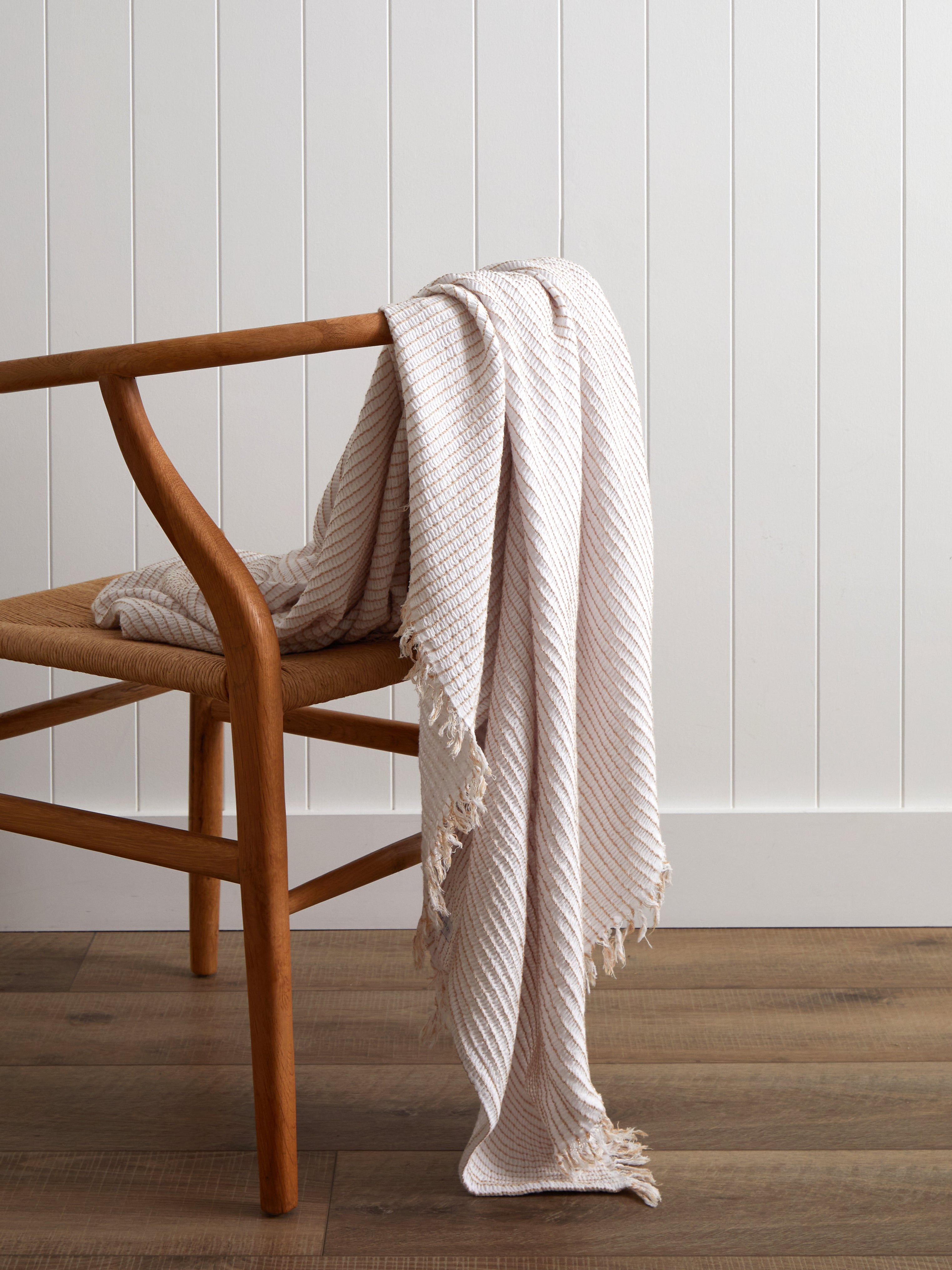 Athens Waffle Throw | White Natural-1