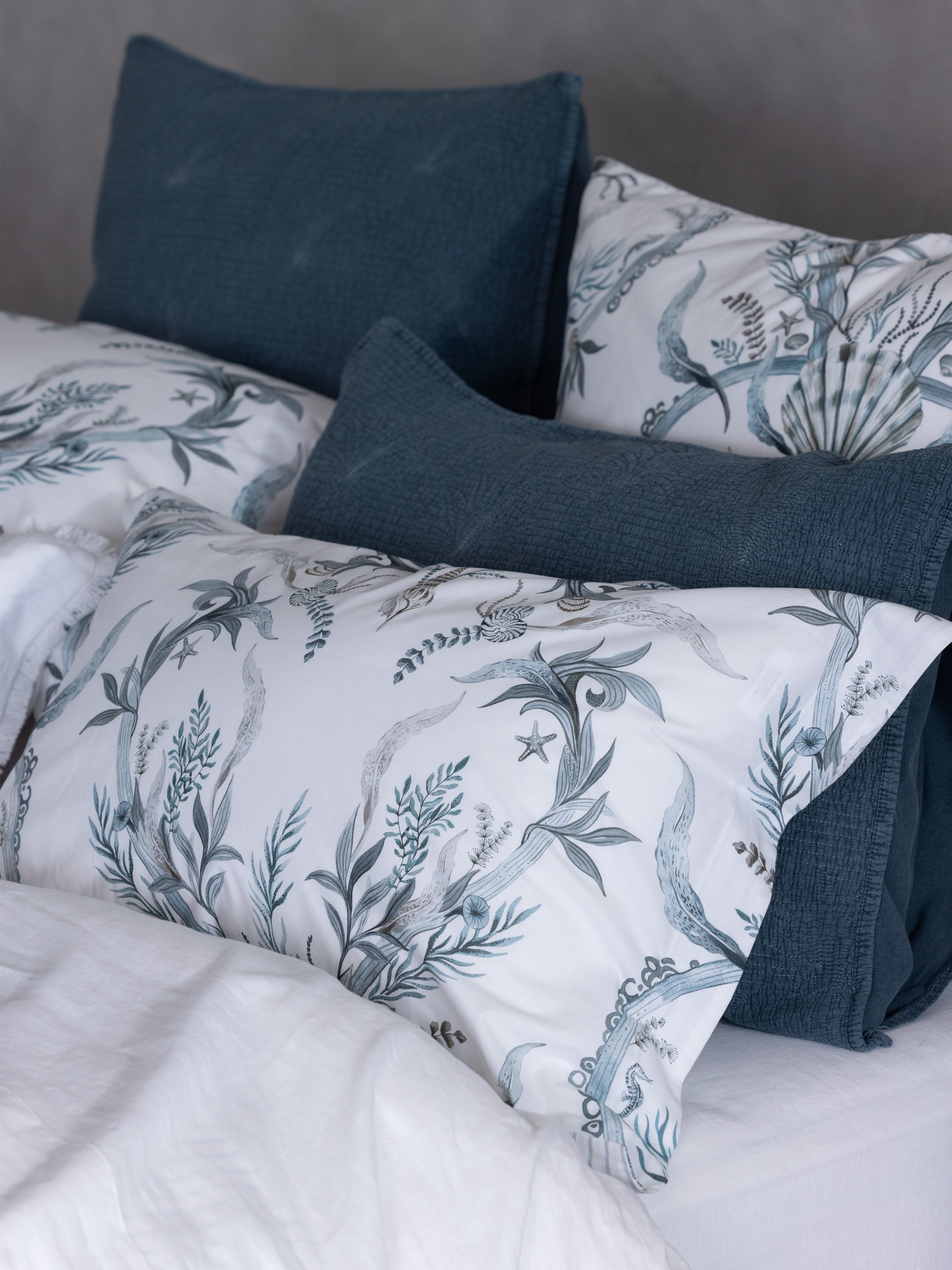 Atlantis European Pillowcase | Blue-2