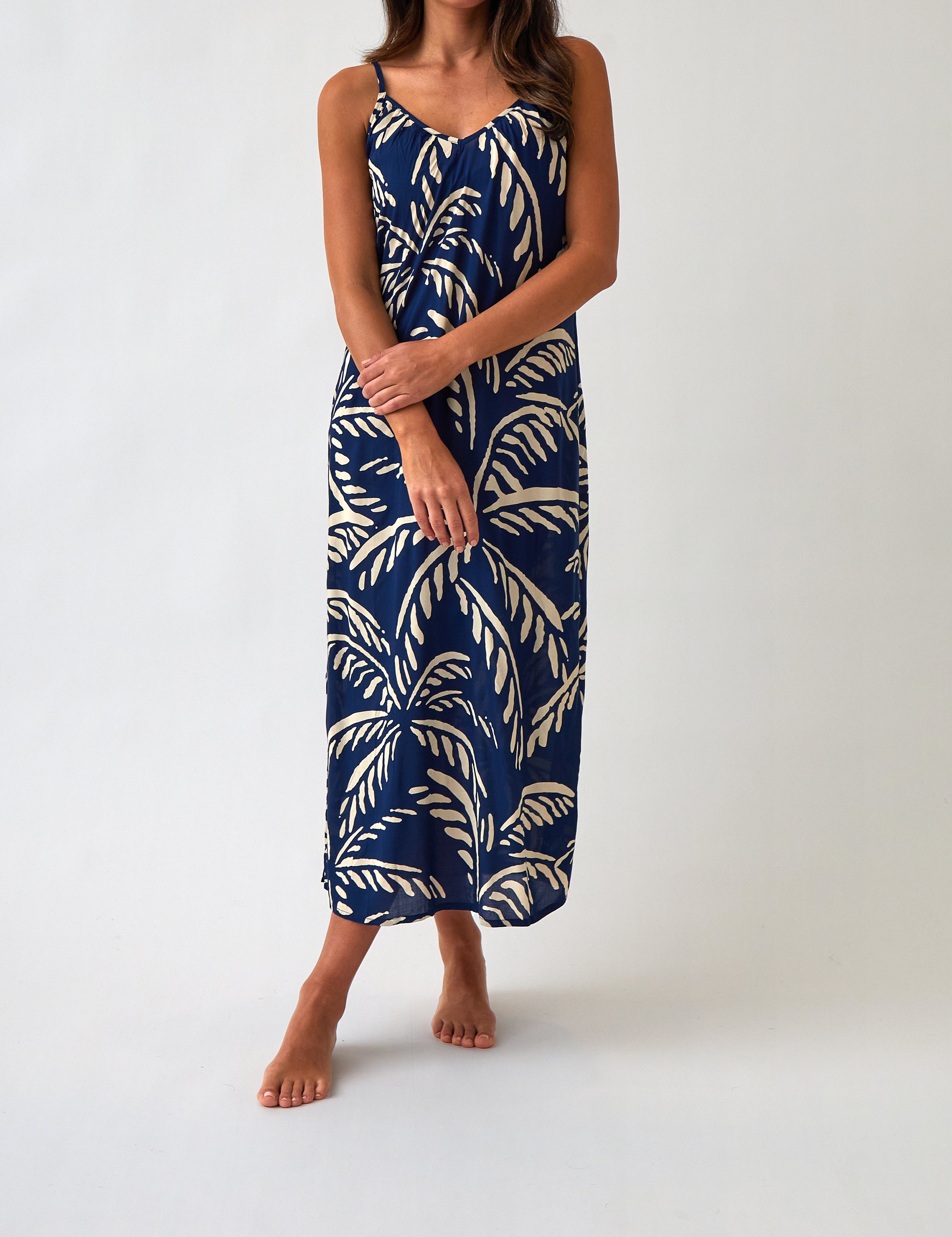 Bahama Modal Slip Dress | Navy Blue-1