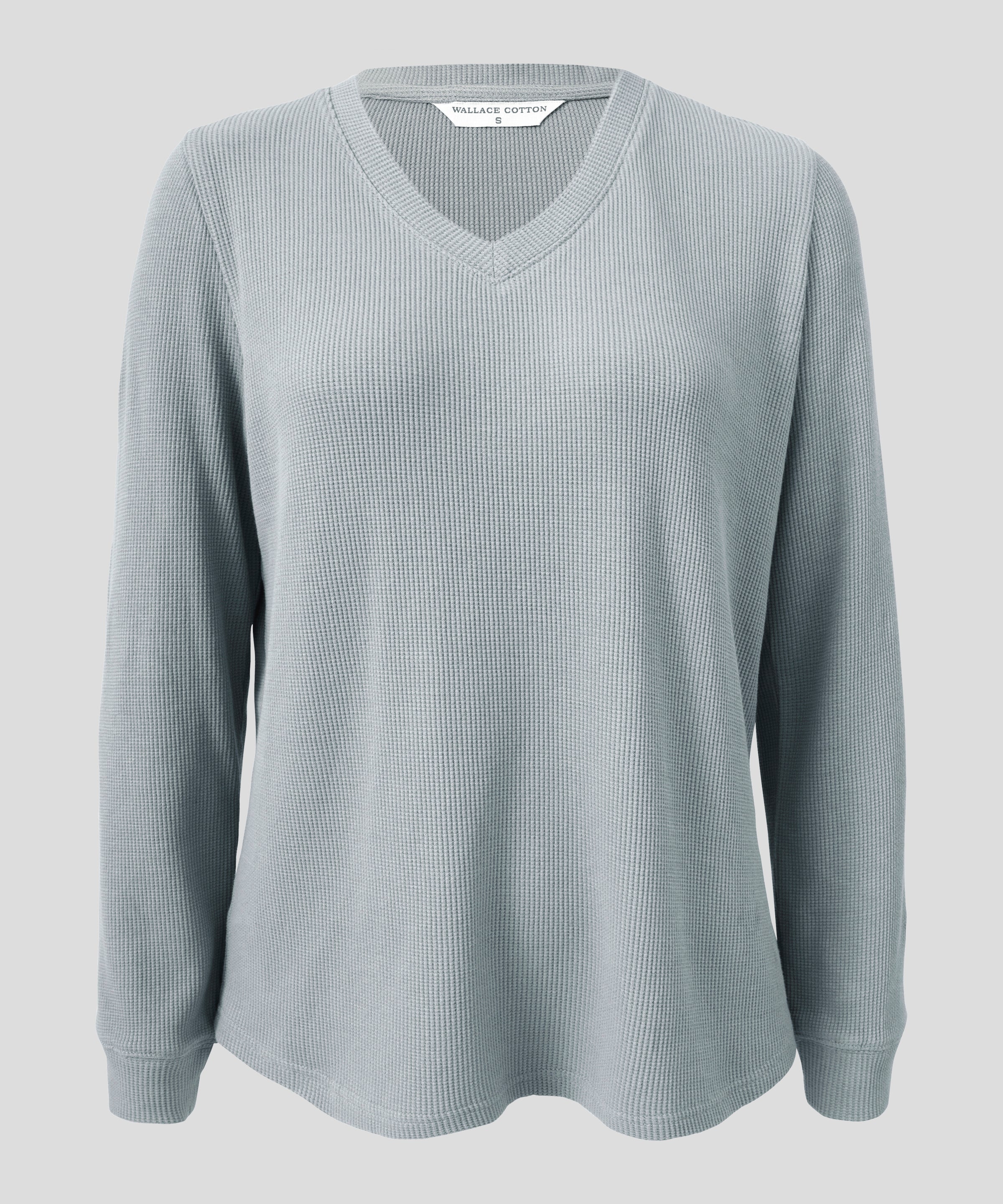 Balance Waffle Knit Long Sleeve Tee | Mist-2