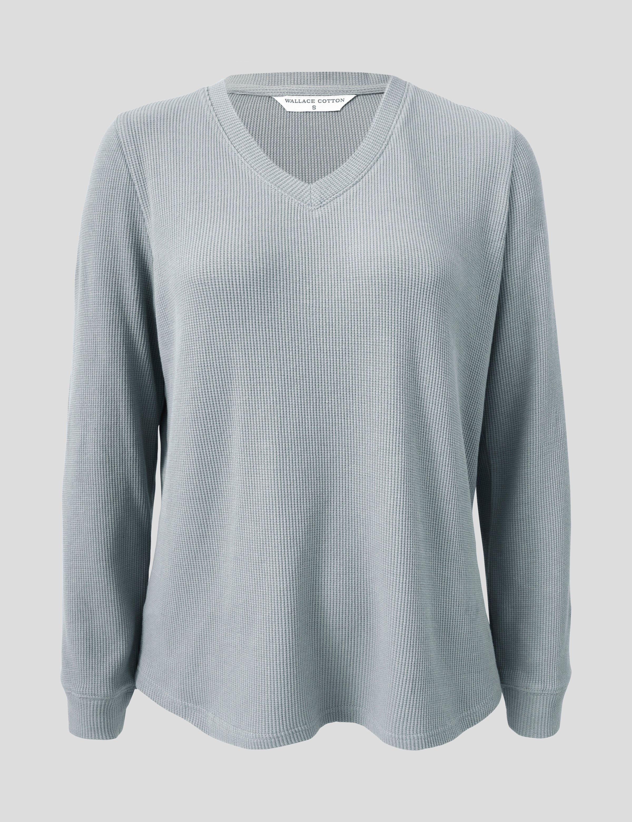 Balance Waffle Knit Long Sleeve Tee | Mist-2