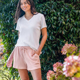 Balance Waffle Knit Shorts | Blush-5