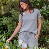 Balance Waffle Knit Shorts | Mist-5