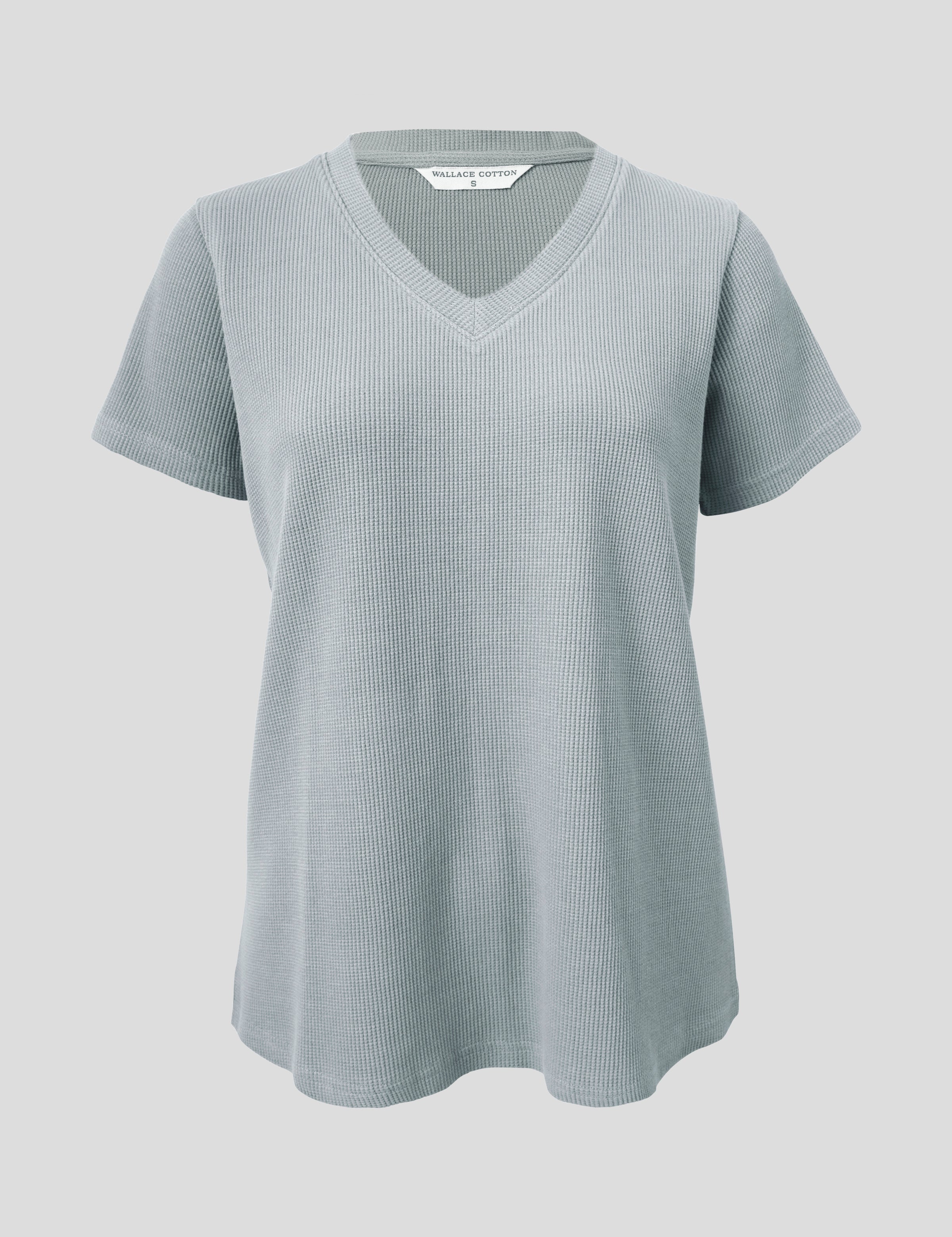 Balance Waffle Knit Tee Shirt | Mist-2