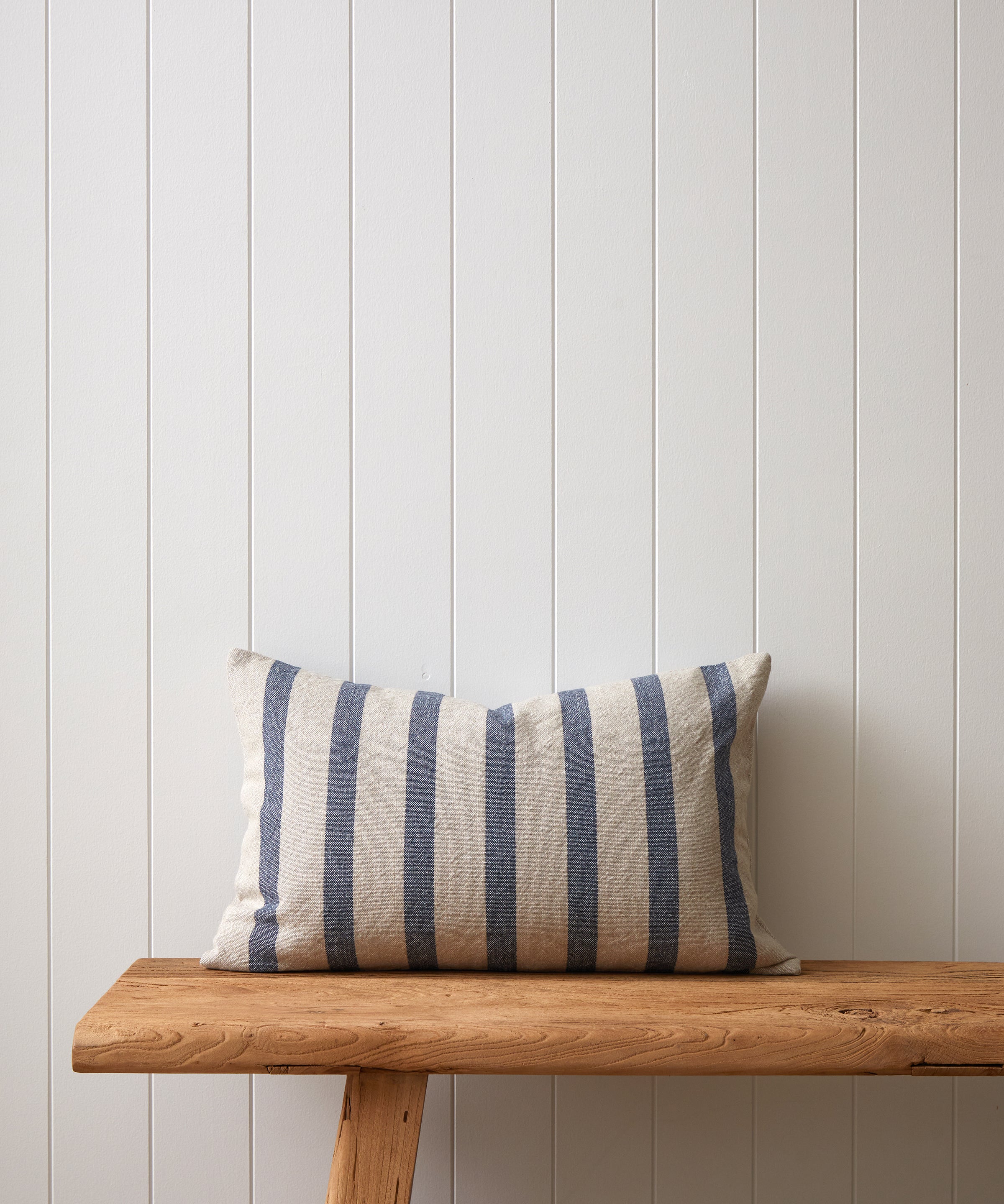Barcelona Rectangle Cushion Cover | Blue Stripe-1