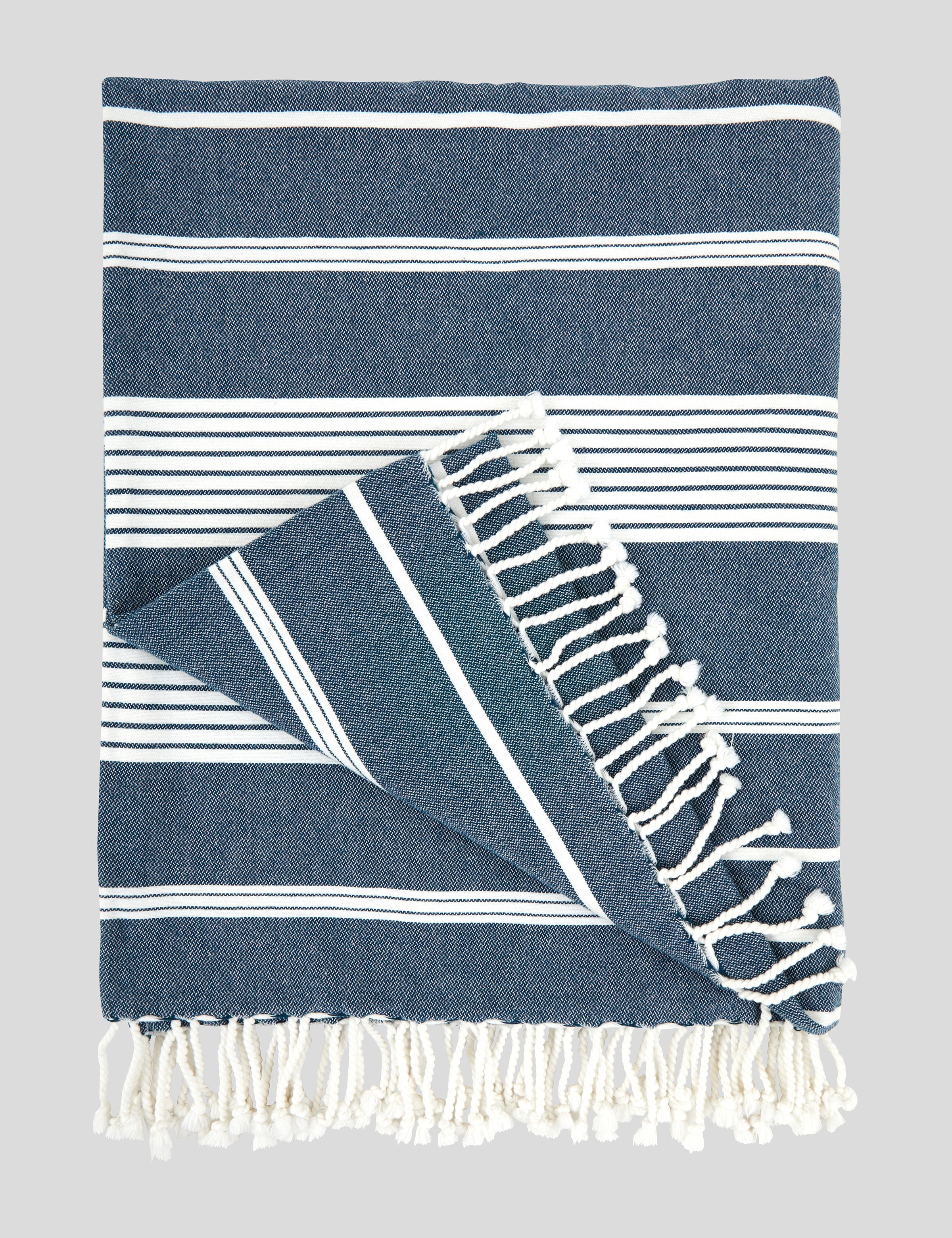 Beach Blanket | Blue Stripe-1