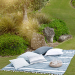 Beach Blanket | Blue Stripe-2