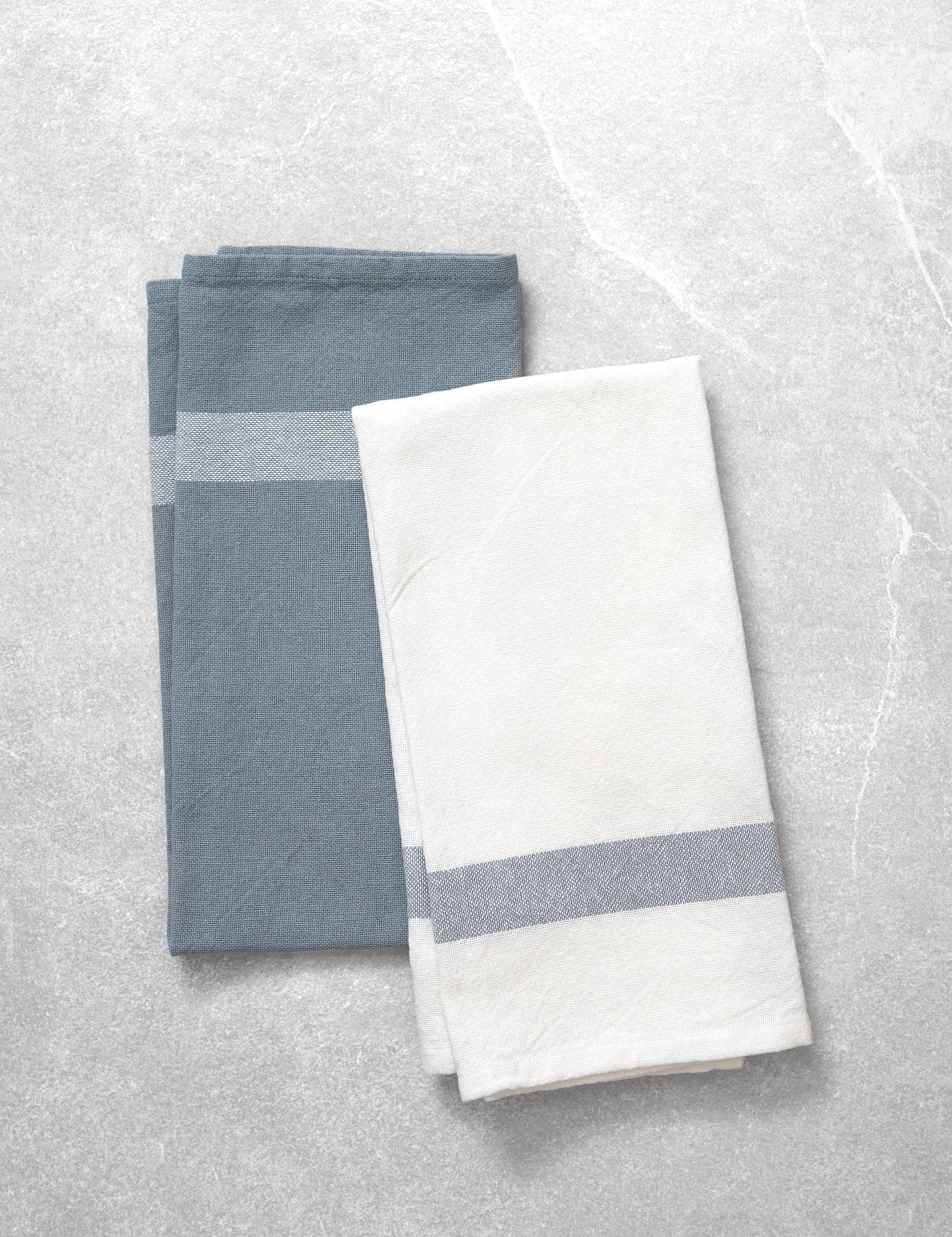 Beaumont Tea Towel Set of 2 | Blue White-1