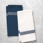 Beaumont Tea Towel Set of 2 | Navy White-1