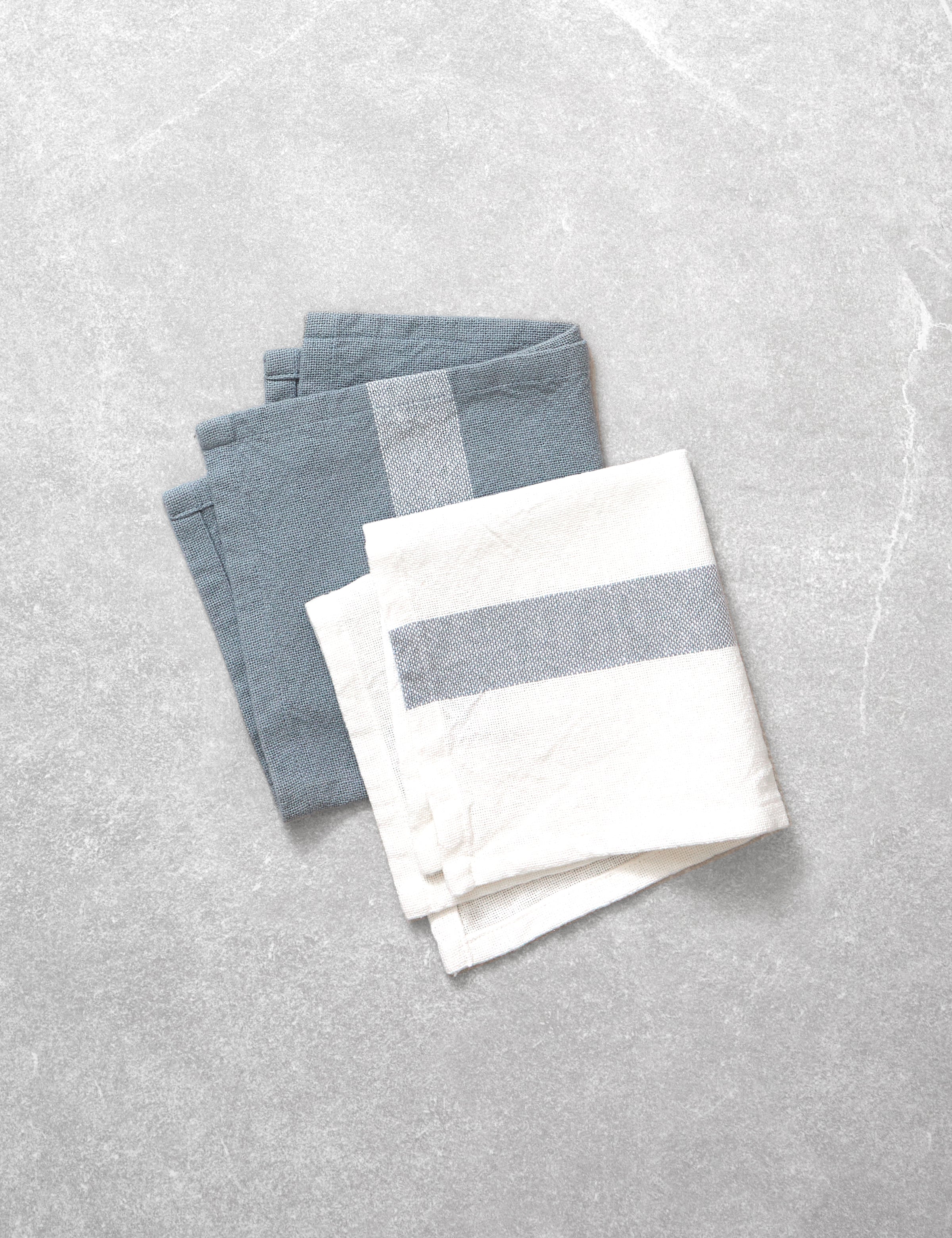 Beaumont Washcloth Set of 2 | Blue White-1