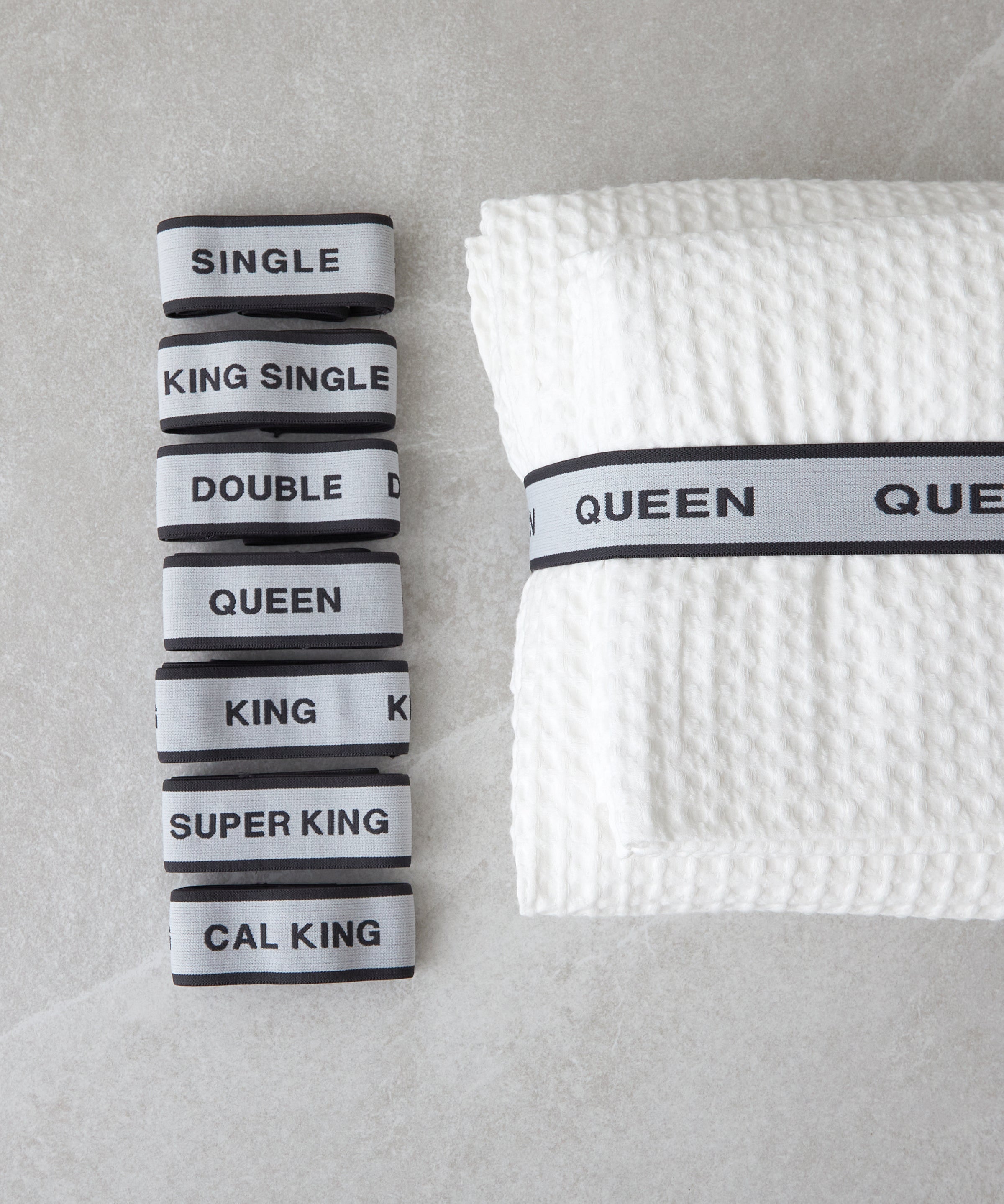Bedding Organiser Bands Set of 2 | Grey-2