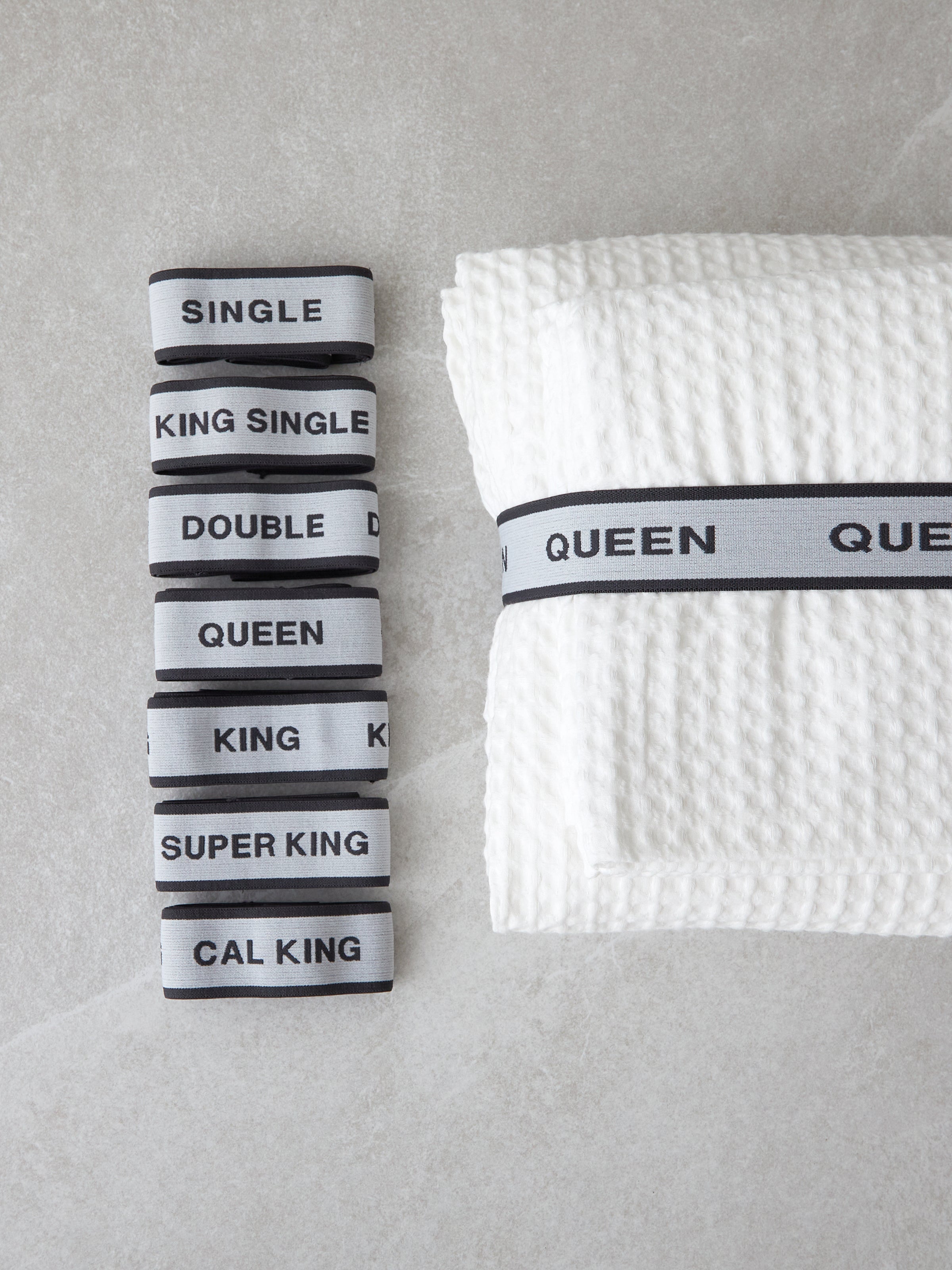 Bedding Organiser Bands Set of 2 | Grey-2