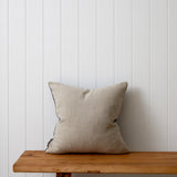 Bee Embroidered Square Cushion Cover | Midnight Natural-3