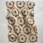 Bee Merry Linen Tea Towel | Multi-1