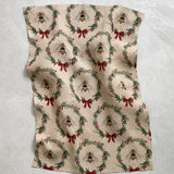 Bee Merry Linen Tea Towel | Multi-1