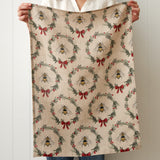 Bee Merry Linen Tea Towel | Multi-2