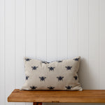 Bee Swarm Embroidered Rectangle Cushion Cover | Midnight-1