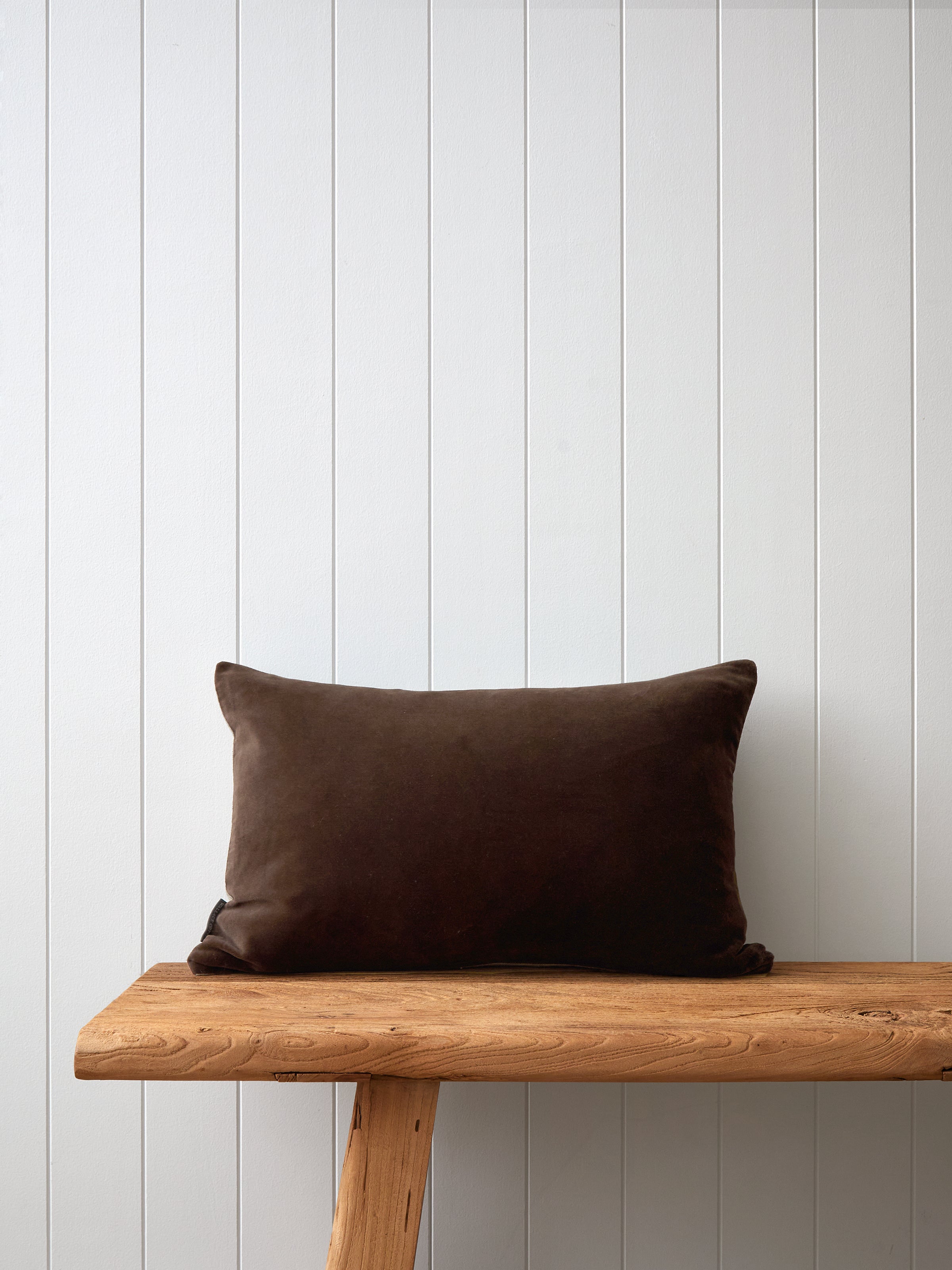 Bee Trio Embroidered Rectangle Cushion Cover | Natural Cocoa-3