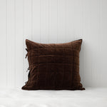 Belvedere Velvet European Pillowcase | Cocoa-1