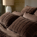 Belvedere Velvet European Pillowcase | Cocoa-2