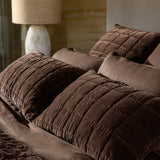 Belvedere Velvet European Pillowcase | Cocoa-2