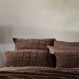 Belvedere Velvet European Pillowcase | Cocoa-3