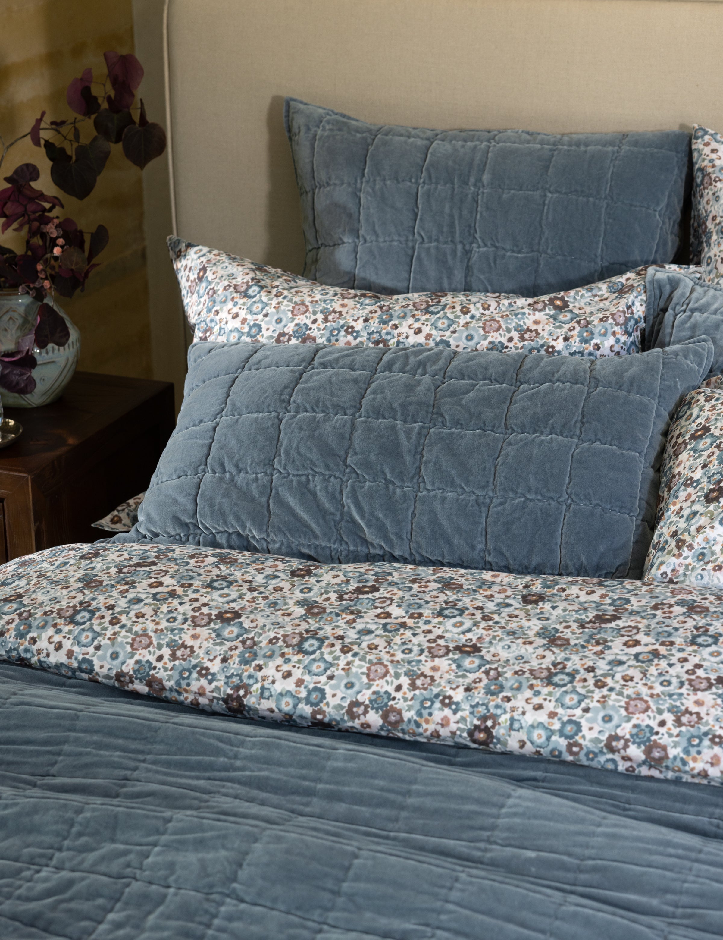 Belvedere Velvet European Pillowcase | Haze-2