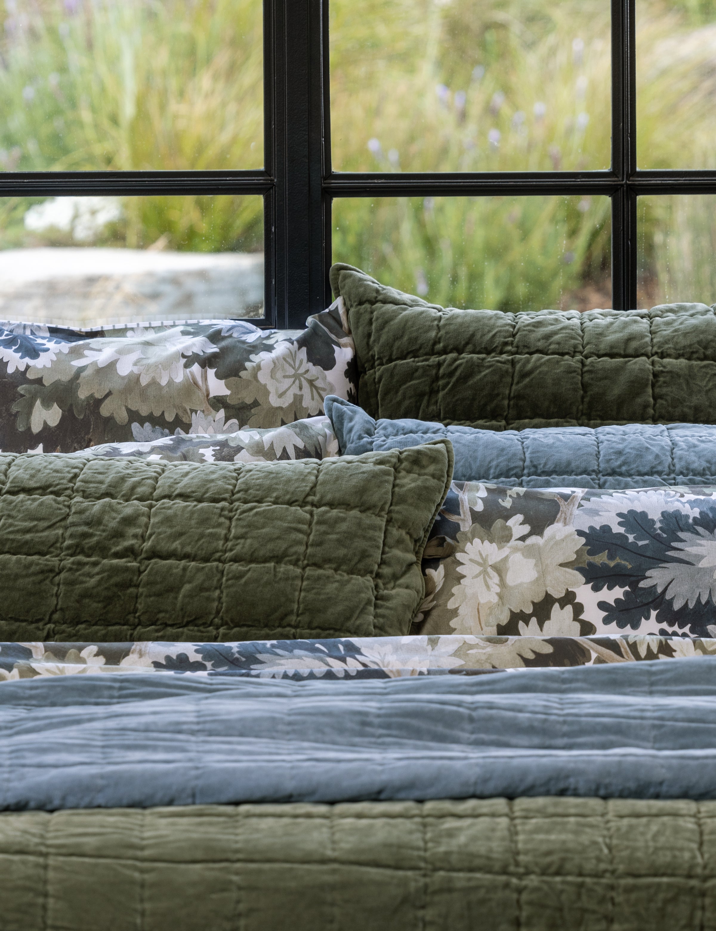 Belvedere Velvet European Pillowcase | Willow-2