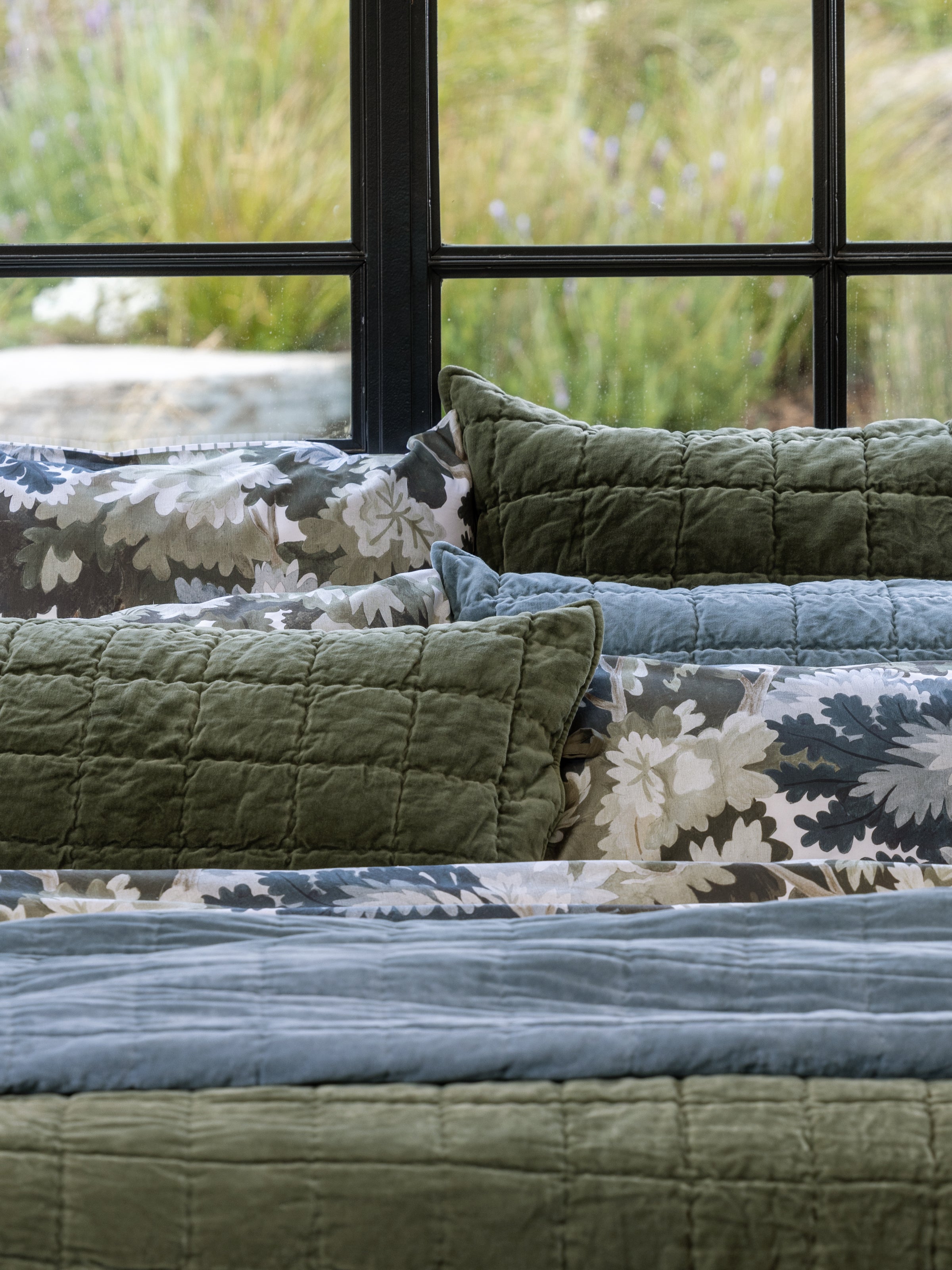 Belvedere Velvet European Pillowcase | Willow-2