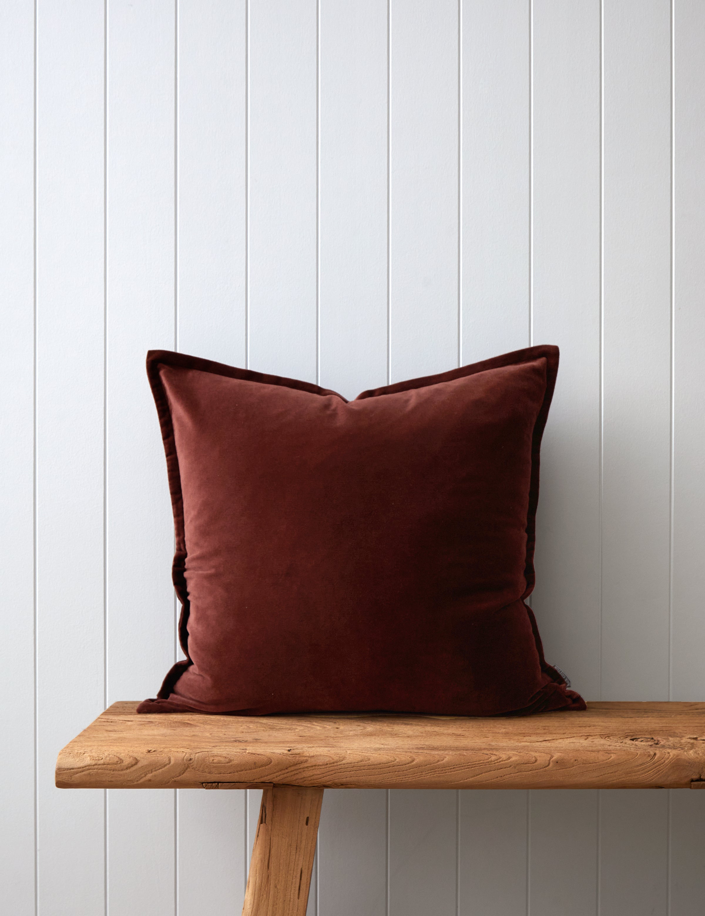 Belvedere Velvet Large Square Cushion Cover | Merlot-1