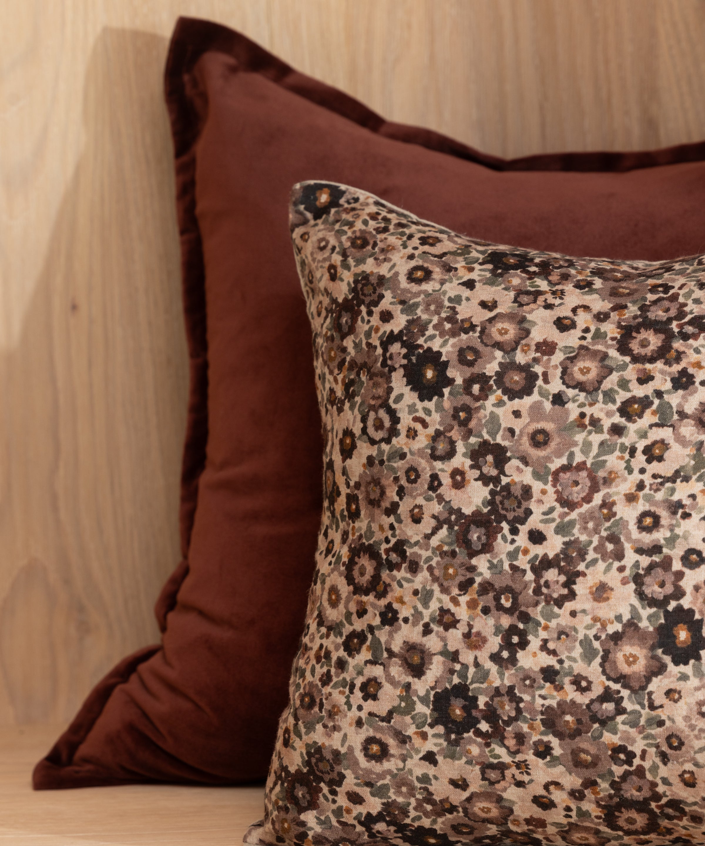 Belvedere Velvet Large Square Cushion Cover | Merlot-2