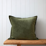 Belvedere Velvet Large Square Cushion Cover | Willow-1